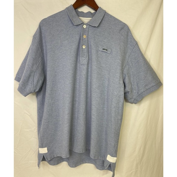 Orvis Other - Orvis Men's XL Signature Polo Shirt Light Blue Heavyweight Cotton Short Sleeve